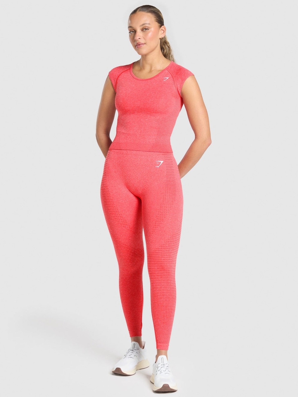 Gymshark Vital Seamless short-sleeve crop top and leggings set | size small